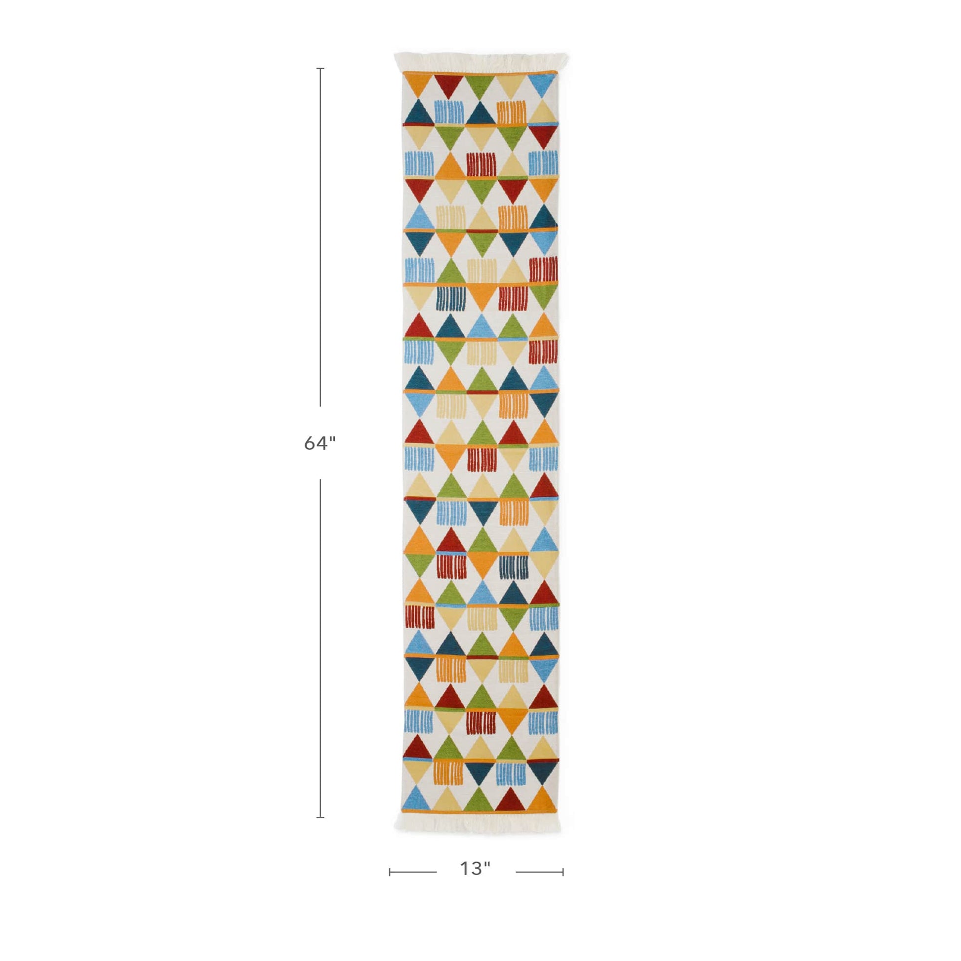 Vivid Primary Decorative Runner - 64" x 13"