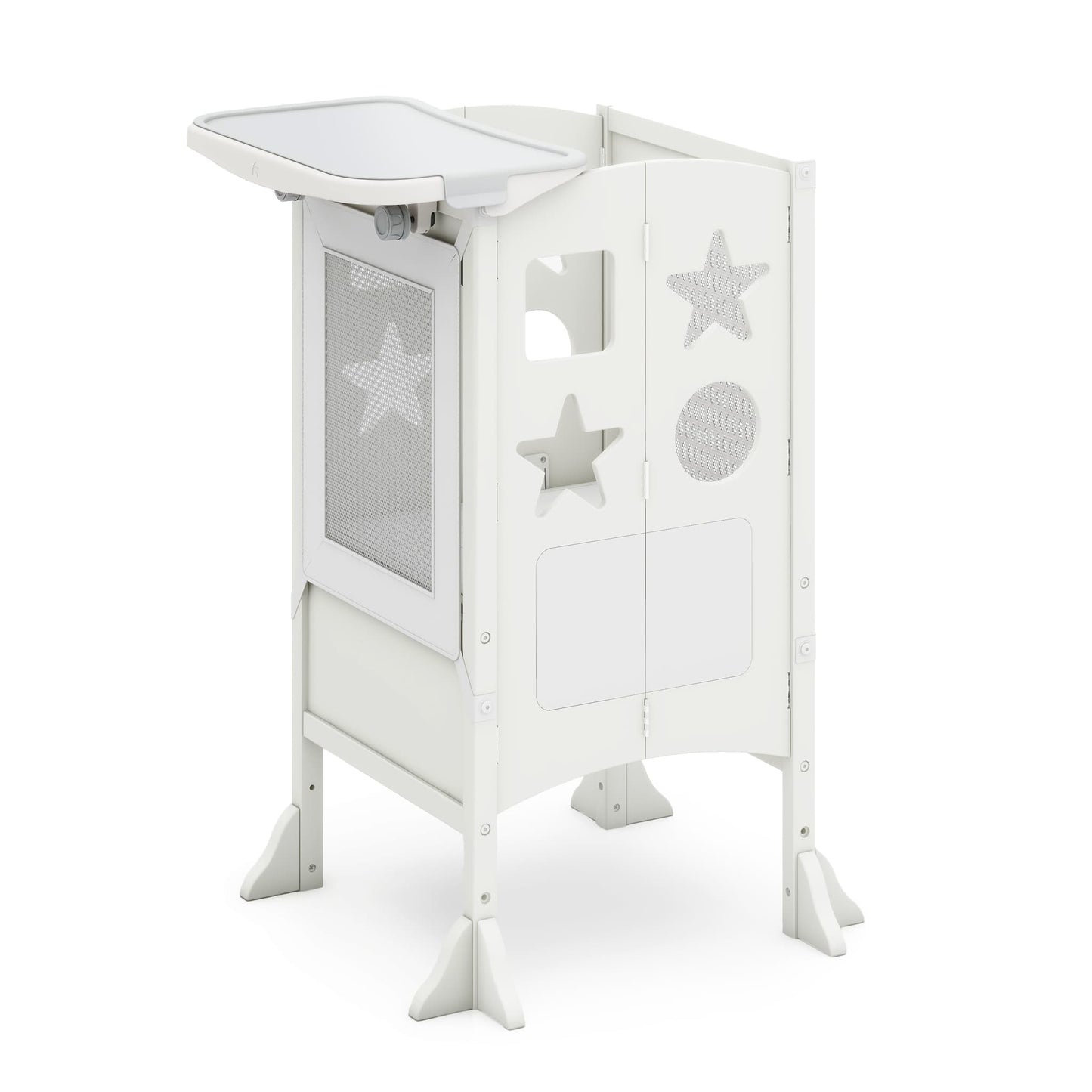 Classic Kitchen Helper Toddler Tower and Mealtime and Play Tray Bundle