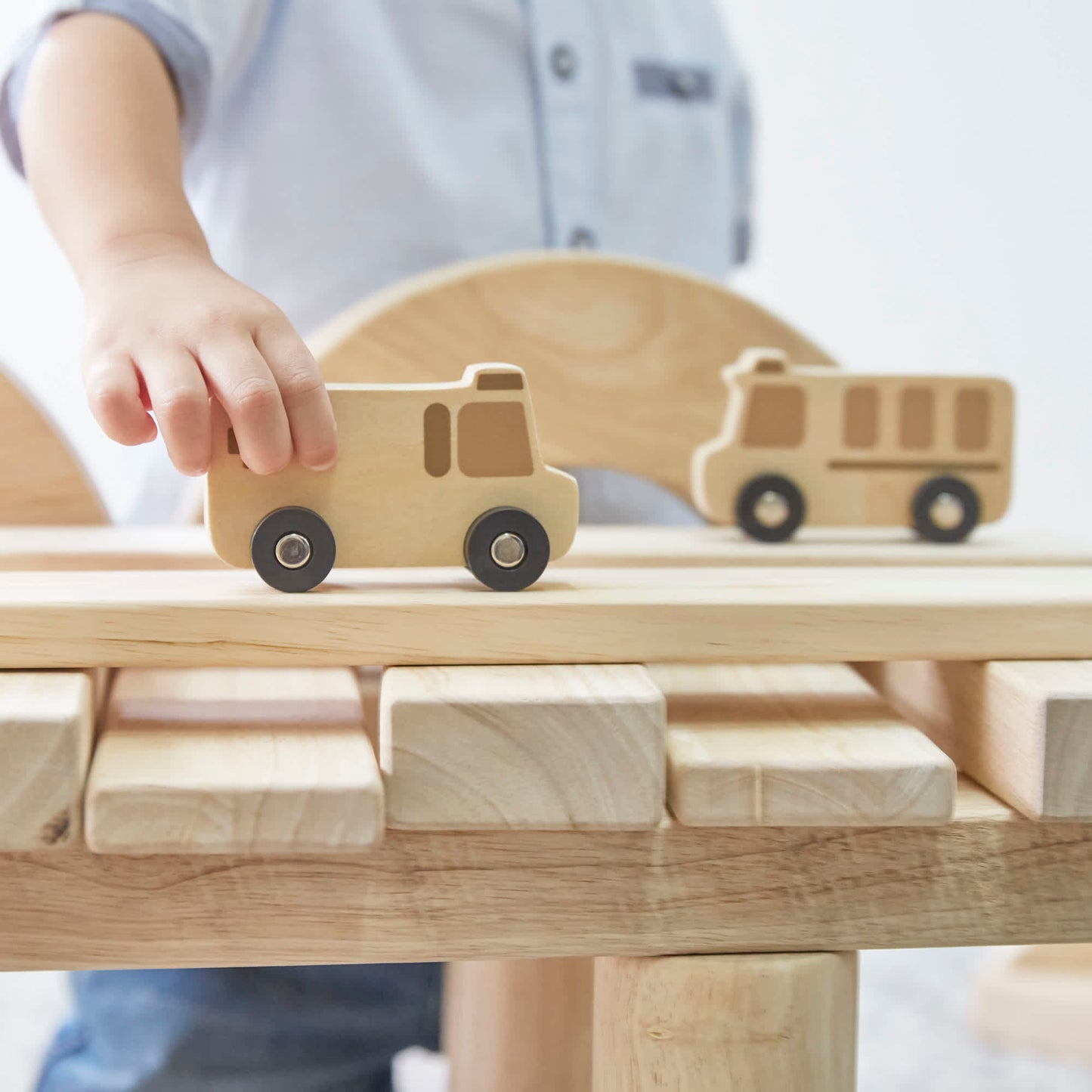 Mini Wooden Trucks - Set of 10