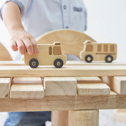 Mini Wooden Trucks - Set of 10