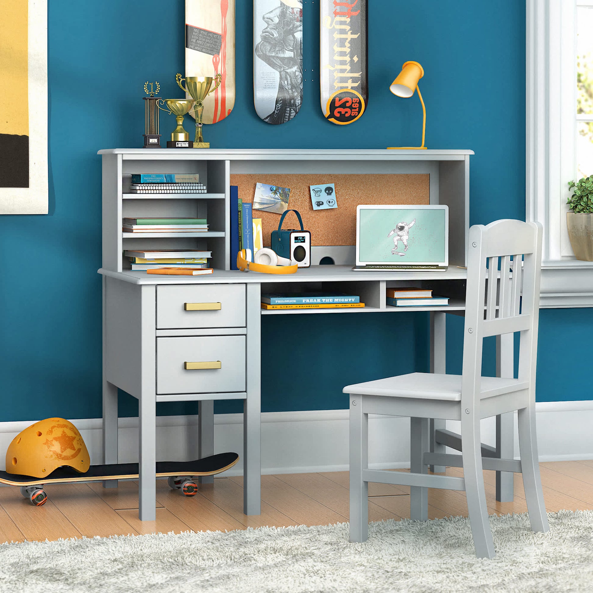 Kids' Taiga Desk, Hutch and Chair Set